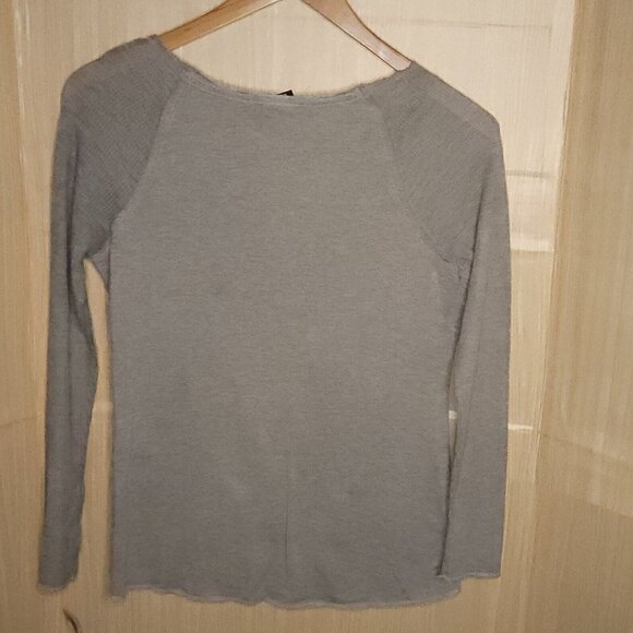 University Of Kansas New Grey Distressed Lightweight Sweatshirt 7 - Picture 2 of 7